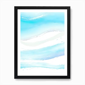 Blue Ocean Wave Watercolor Vertical Composition 140 Art Print