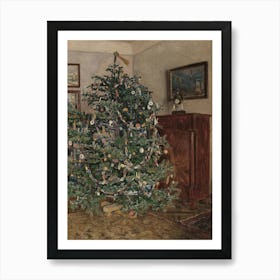 Vintage Christmas Tree Art Print