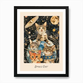 Space Cat Poster Art Print