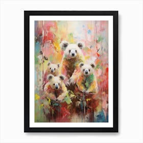 Koalas Abstract Expressionism 3 Art Print
