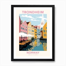 Trondheim, Norway, Flat Pastels Tones Illustration 1 Poster Art Print