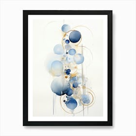 Blue Bubbles Art Print