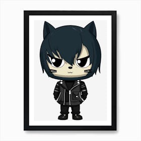 Cool emos kitten boy Art Print