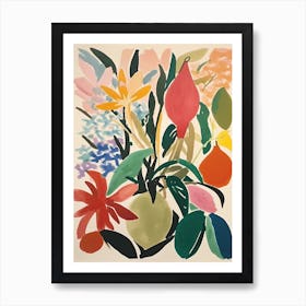 Lilies Flower Illustration 2 Art Print