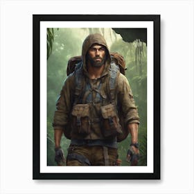 Hunter In The Jungle Art Print