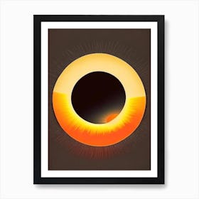 Solar Eclipse 2 Vintage Sketch Space Art Print