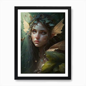 A charming fairy in the forest. 3 Art Print