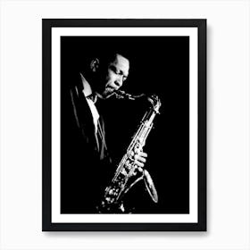 John Coltrane Line Art Illustration Art Print