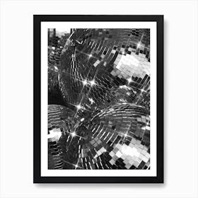 Festive Disco Balls Art Print