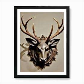 Deer Head Wall Art 8 Art Print