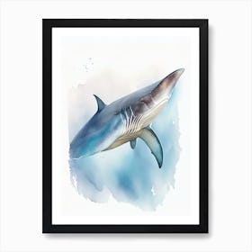 Spinner Shark Watercolour Art Print