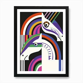 Rainbow Unicorns Art Print