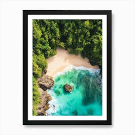 Aerial View Of A Tropical Beach 12 Art Print