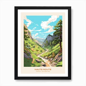 Haute Route France Switzerland 1 Hike Poster Art Print