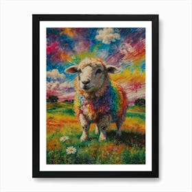 Rainbow Sheep 1 Art Print