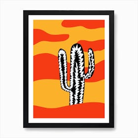 Zebra Cactus Art Print