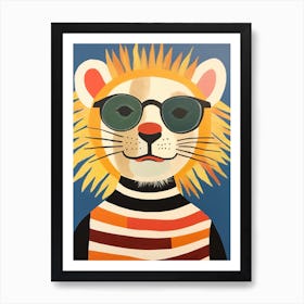 Little Lion 6 Wearing Sunglasses Art Print