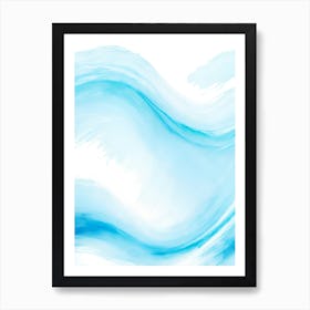 Blue Ocean Wave Watercolor Vertical Composition 113 Art Print