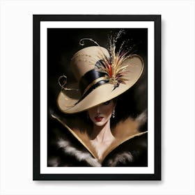 Lady In A Hat 4 Art Print