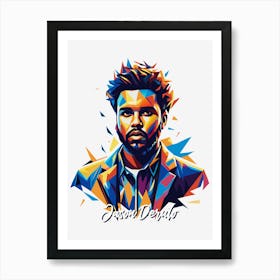 Jason Derulo 02 Portrait Music Icon Style WPAP Pop Art Art Print