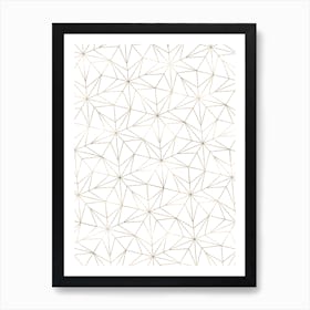 Stars Geometric Gold Art Print