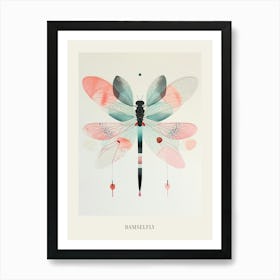 Colourful Insect Illustration Damselfly 15 Poster Art Print