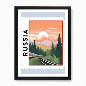 Russia 1 Travel Stamp Poster Art Print