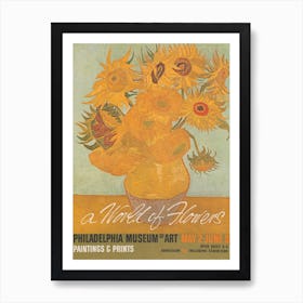 A World Of Flowers Van Gogh Vintage Exhibition Poster Art Print