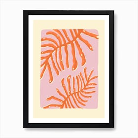 Orange Leaf Art Print