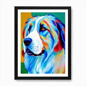 Tibetan Mastiff Fauvist Style Dog Art Print