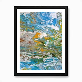 Abstract art print on canvas "Waves Of The Cosmos". Poster