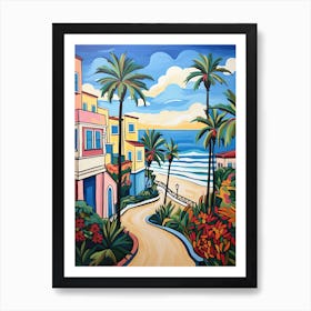 Huntington Beach, California, Matisse And Rousseau Style 2 Art Print