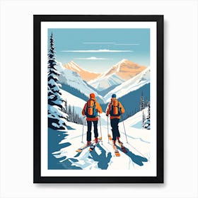 Banff Sunshine Village   Alberta Canada, Ski Resort Illustration 1 Art Print