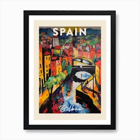 Bilbao Spain 2 Fauvist Painting  Travel Poster Art Print