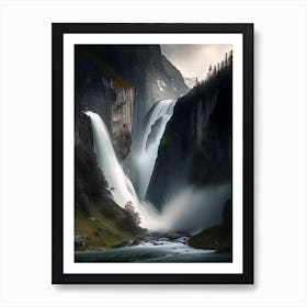 Gavarnie Falls, France Realistic Photograph (1) Art Print
