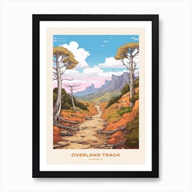 Overland Track Australia Hike Poster Art Print