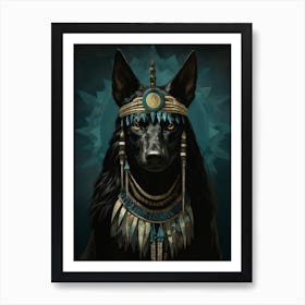 Abyssinian Wolf Native American 3 Art Print