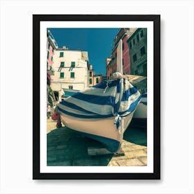 Cinque Terre Italy Boat Art Print