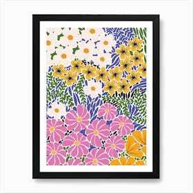 Flowers In The Garden Art Print