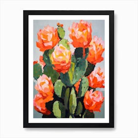 Cactus Painting Opuntia Fragilis 1 Art Print