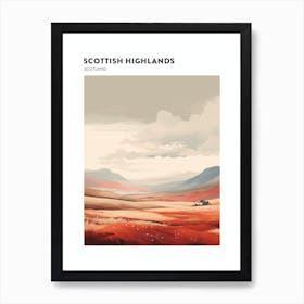 Scottish Highlands Scotland 2 Hiking Trail Landscape Poster Art Print