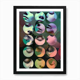 Fashion, modern, circles, "Memories" Art Print