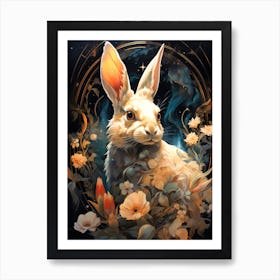 Rabbit In The Night Art Print