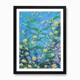 Goldenrod Floral Print Bright Painting 2 Flower Art Print