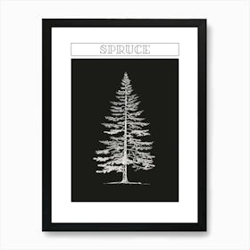 Spruce Tree Minimalistic Drawing 4 Poster Art Print