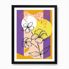 Abstract Flowers 1 Art Print