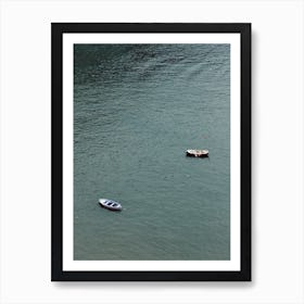 Boats Floating In The Sea Of Italy Art Print