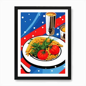 Pop Art Cartoon Food 2 Art Print