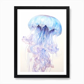 Lions Mane Jellyfish Watercolour 9 Art Print