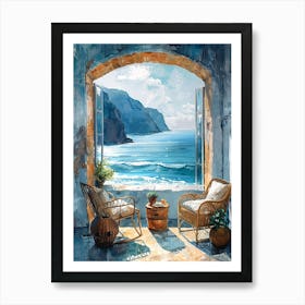 View From The Window Mediterranean Art Print